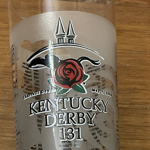 Kentucky Derby 131 2005 Souvenir Mint Julep Glass Unused Churchill Down Roses - Picture 11 of 12